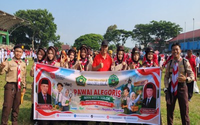 Tampil Memukau, MAN Kota Solok Usung Tema Inovasi hingga Budaya dalam Pawai Alegoris HUT RI
